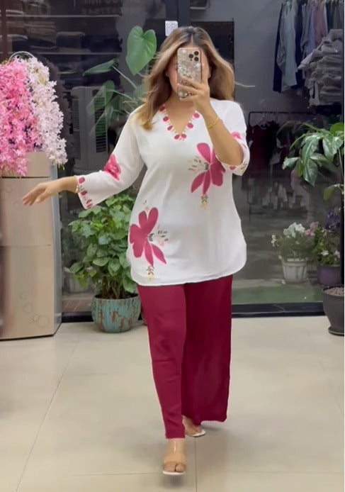 Floral Printed  Georgette Co-Ord Set