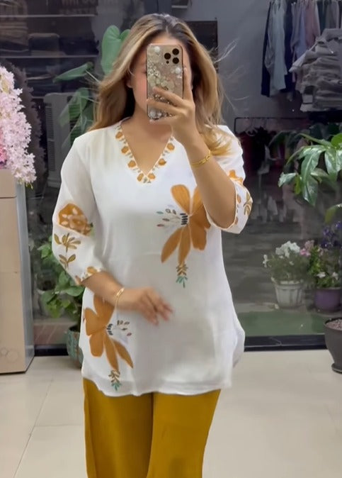 Floral Printed  Georgette Co-Ord Set