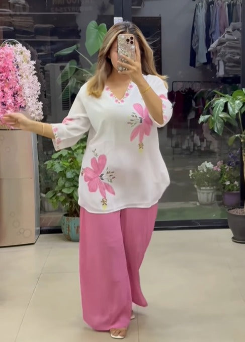 Floral Printed  Georgette Co-Ord Set