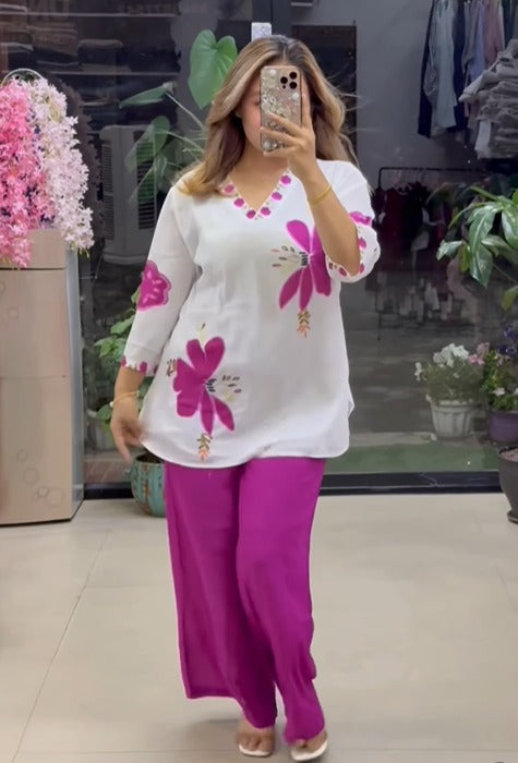 Floral Printed  Georgette Co-Ord Set