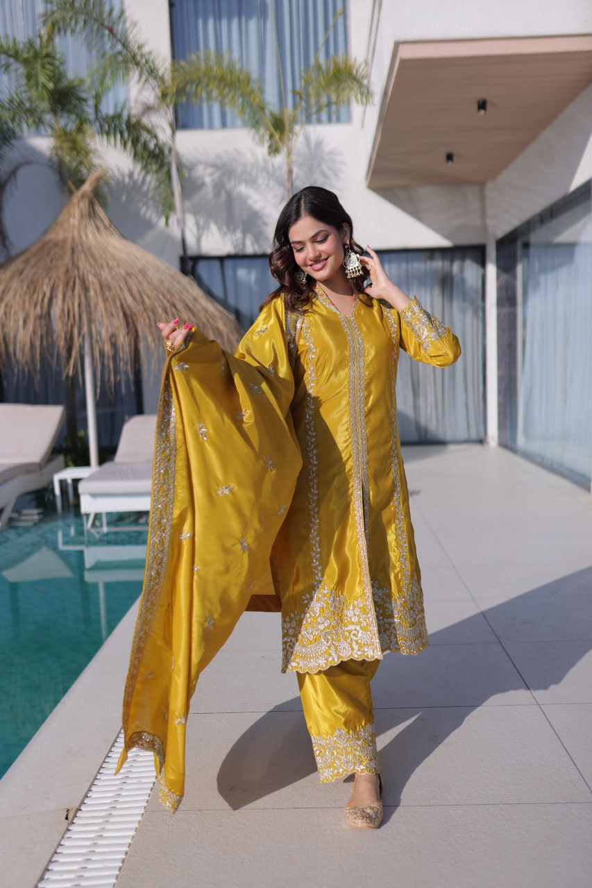 Majestic Yellow Festive Couture – Designed for Royal Occasions