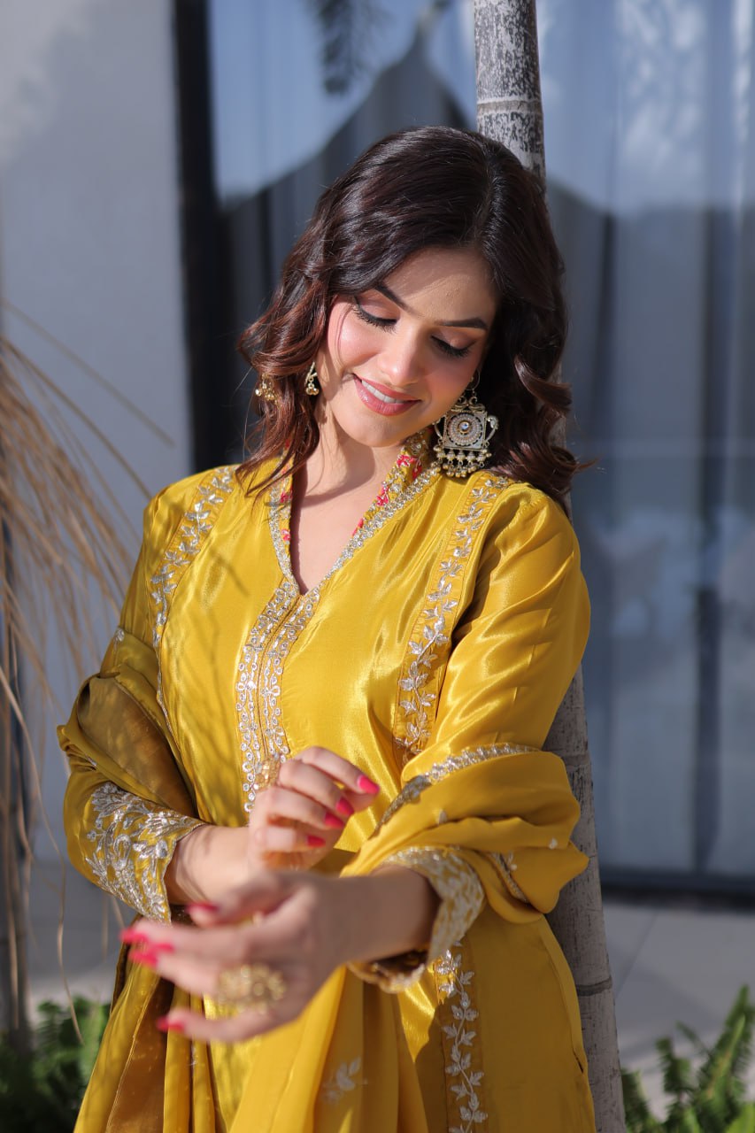 Majestic Yellow Festive Couture – Designed for Royal Occasions