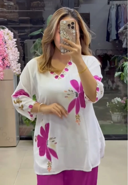 Floral Printed  Georgette Co-Ord Set