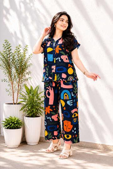 Designer Lycra Co Ord Set