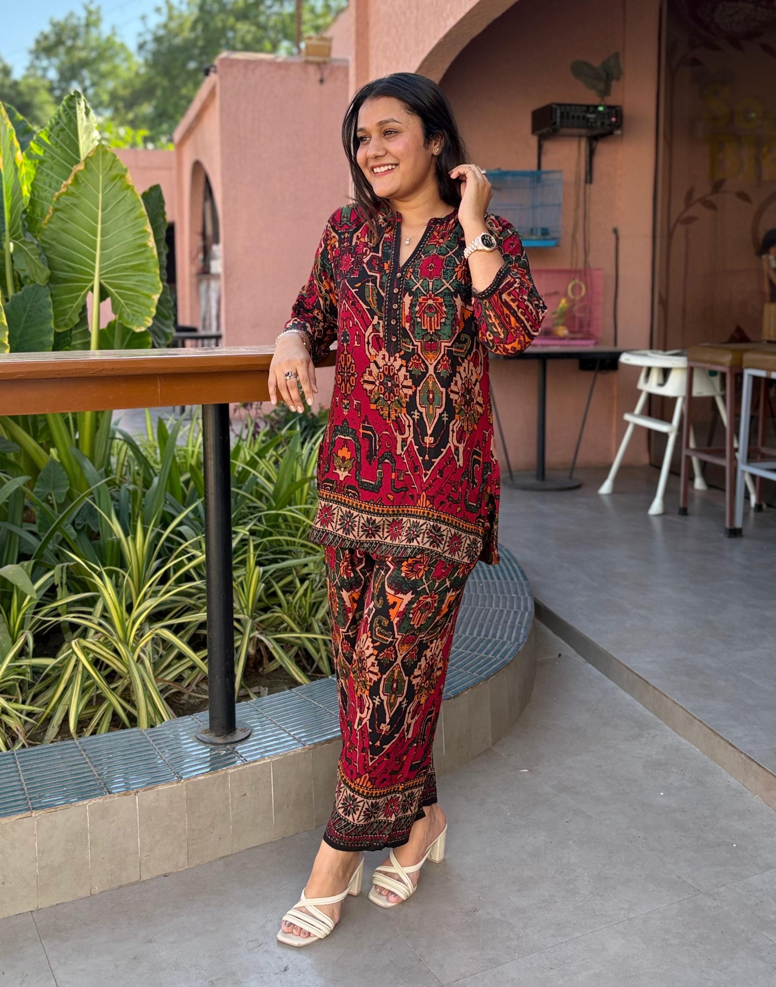 Printed Reyon Co Ord Set