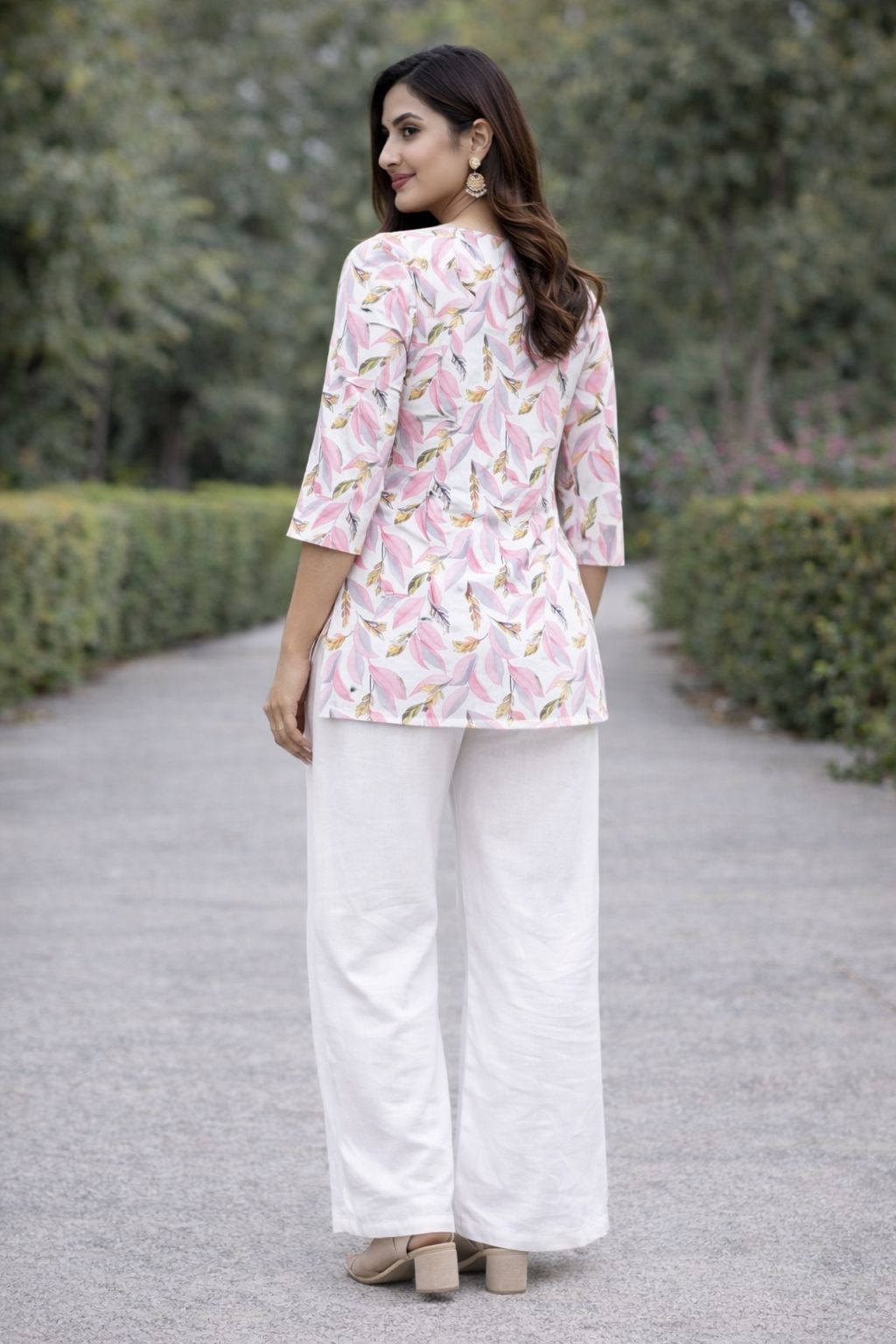 Designer Co-ord Set Rayon Slub With Digital Print