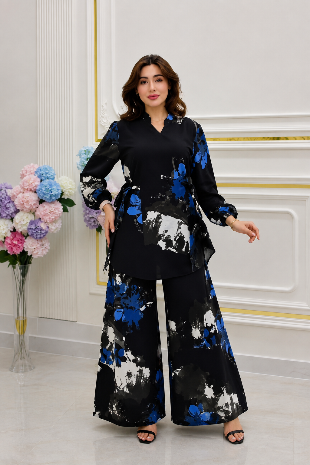 Yana Flora Premium Linen Woman Co-Ord Sets