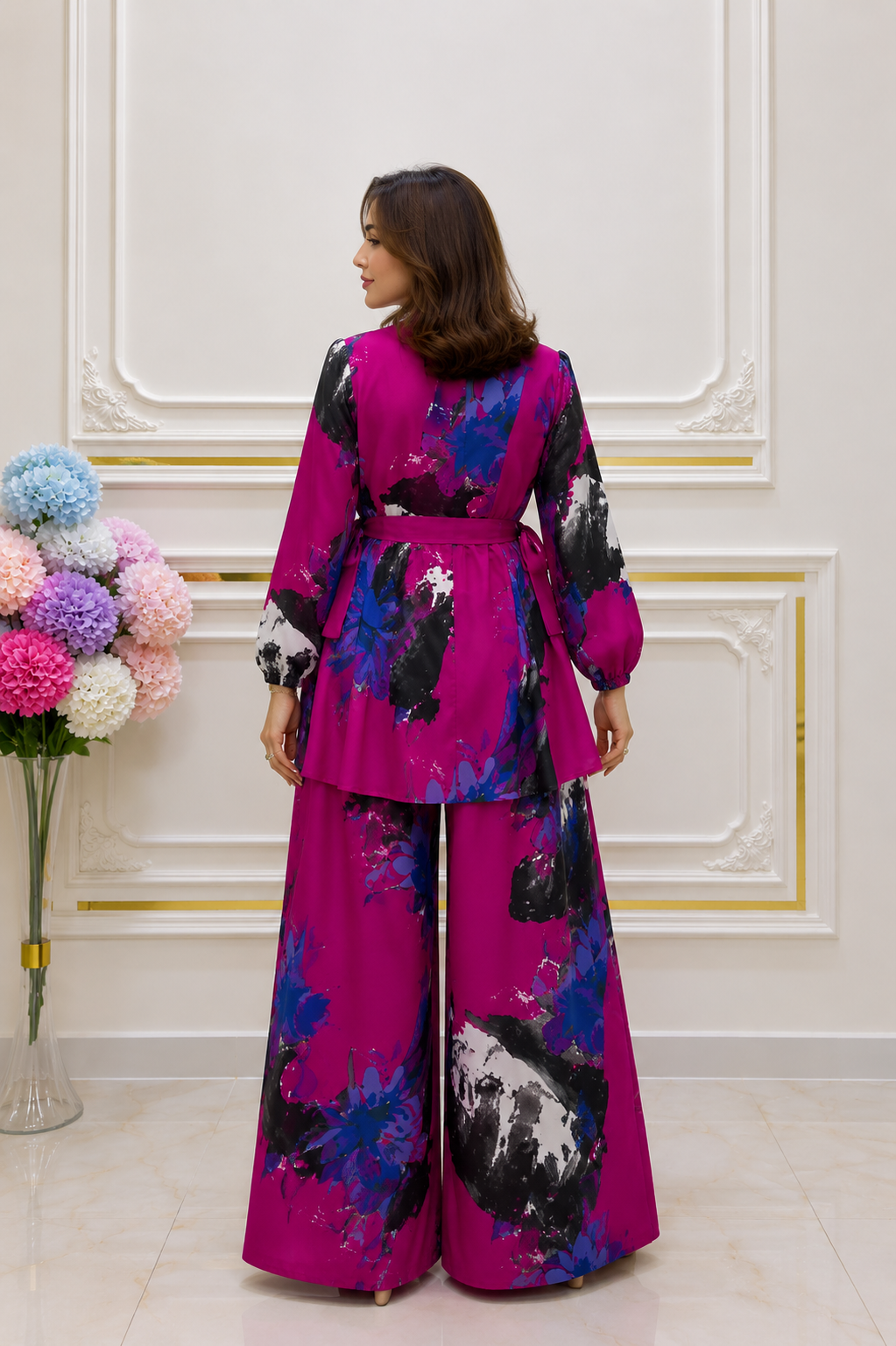 Yana Flora Premium Linen Woman Co-Ord Sets