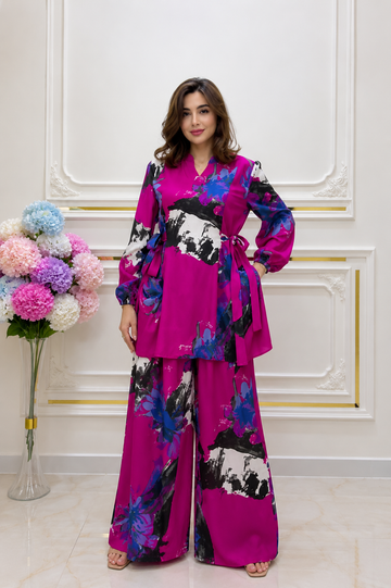 Yana Flora Premium Linen Woman Co-Ord Sets