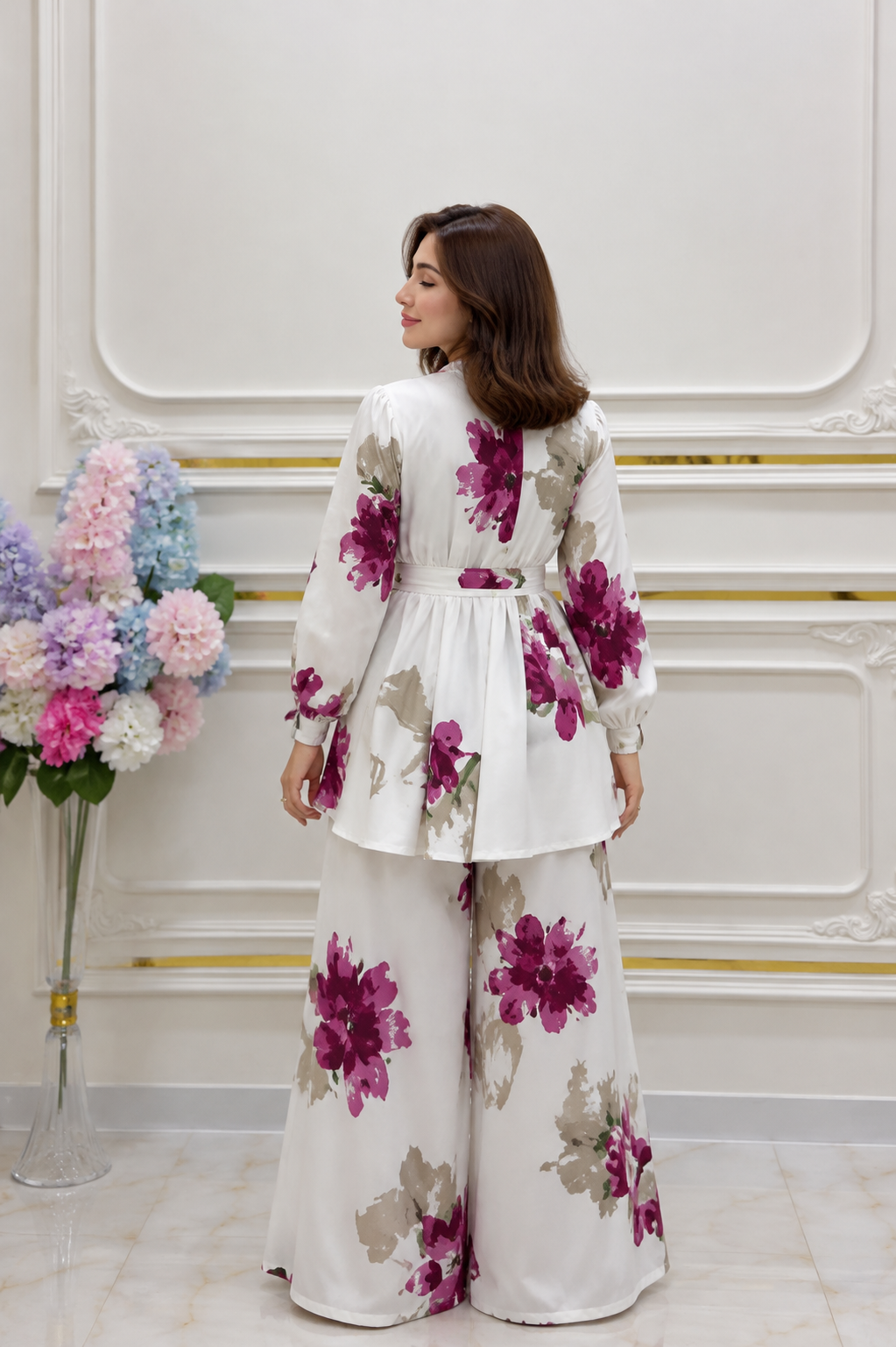 Yana Flora Premium Linen Woman Co-Ord Sets