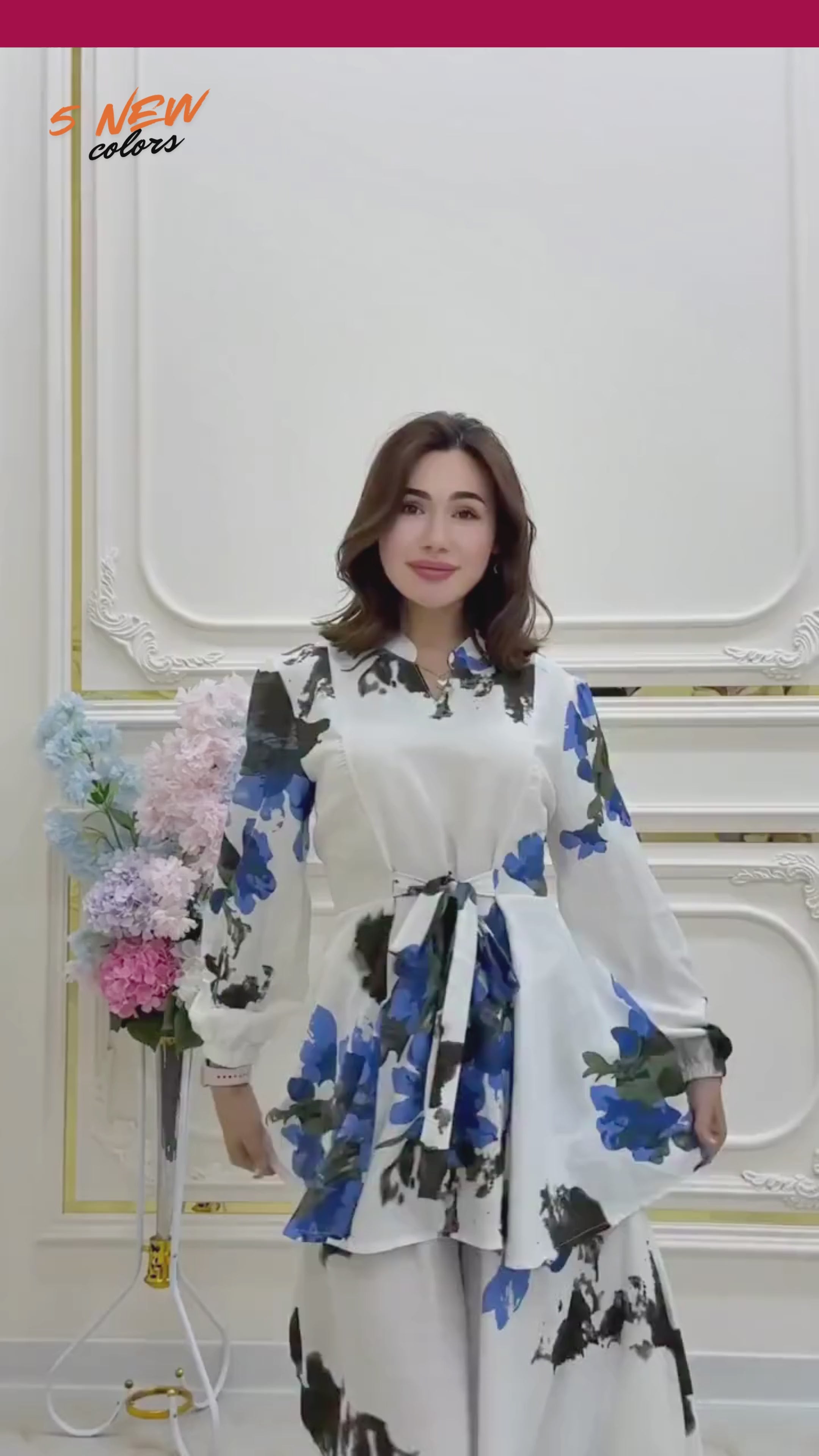 Yana Flora Premium Linen Woman Co-Ord Sets