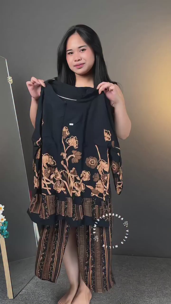 Midnight Bloom Luxe 2-Piece Co-Ord Set for Women